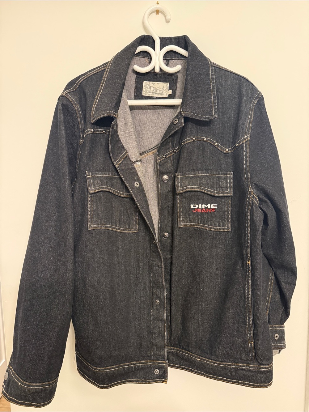 Dime Jeans Men's Black Denim Shirt Jacket